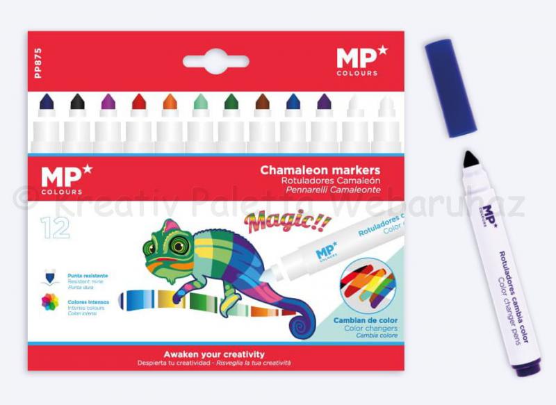 Színváltós filctoll 12 db - Cameleon magic