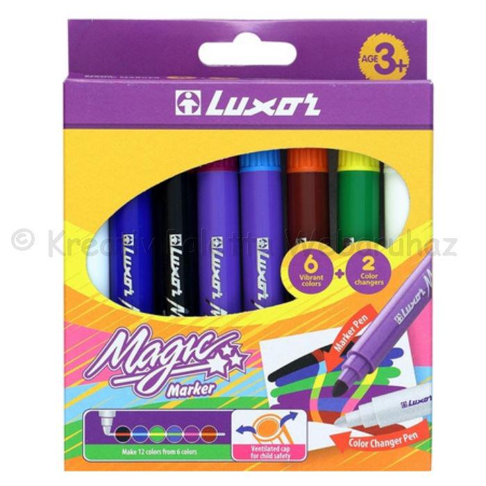 Színváltós filctoll 8 db - LUXOR Magic Marker