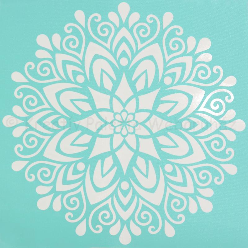 Szita-stencil 215 x 215 mm - mandala kör