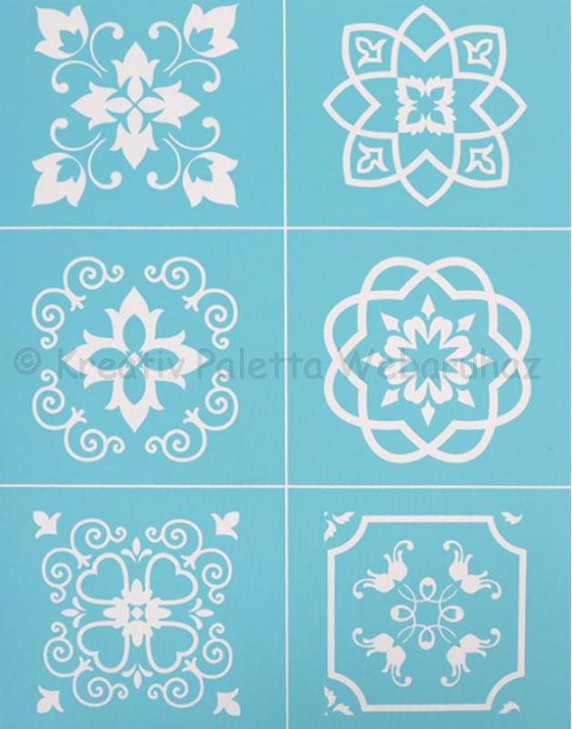 Szita-stencil 21,5 x 27,5 cm - csempék