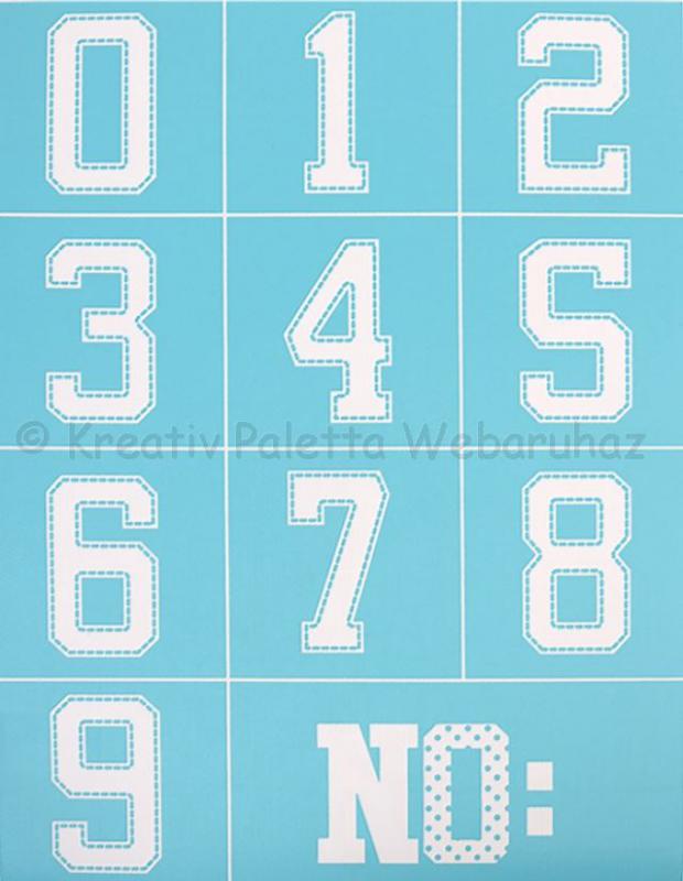 Szita-stencil 21,5 x 27,5 cm - számok