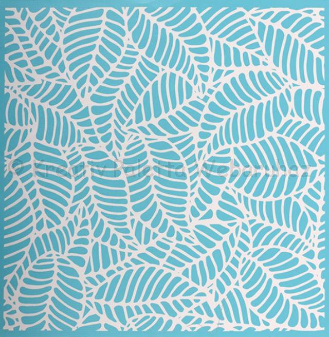 Szita-stencil 25,4 x 25,4  cm - textúra - levelek