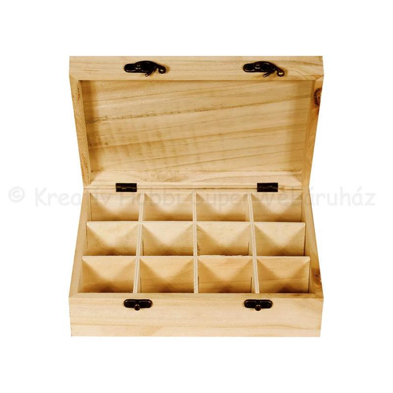 Teafiltertartó 12 rekeszes 26 x 21 x 8 cm