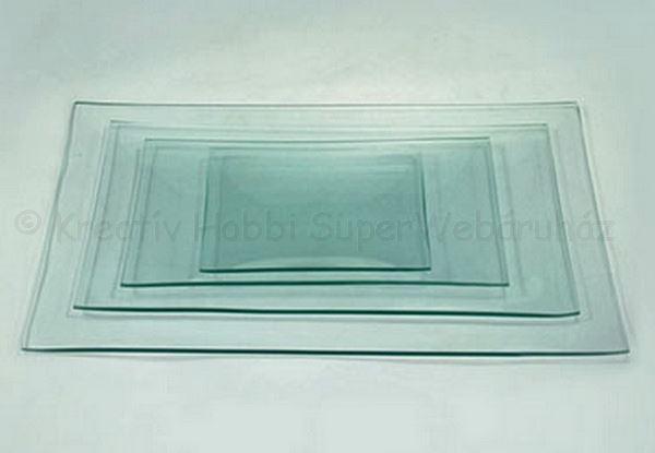 Téglalap alakú üvegtál, többféle méretben