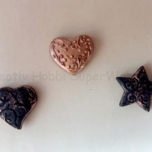 3D szív antikolt figurák, poly