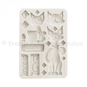 A5 Szilikon öntőforma - cicák, macskák - Furry Friends houses