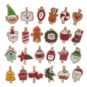 Adventi kalendárium csipeszes 24 részes