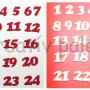 Adventi számok (1-24) filcből