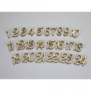 Adventi számok 1-24 -ig 2 cm, fa