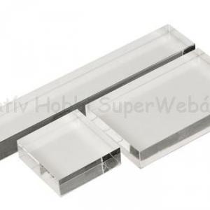 Akril blokk szilikonbélyegző alap, 3 részes készlet