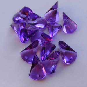Akril gyöngy - ék alakú 14 x 10 mm 12 db - sárga