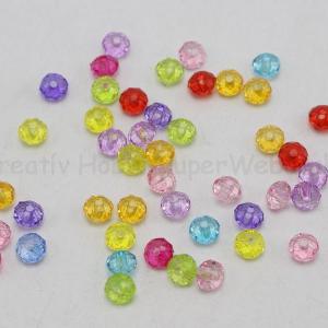 Akril gyöngy - fánk csiszolt 6 x 10 mm 20 db