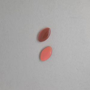 Akril gyöngy - ovál, két színű