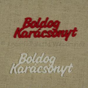 Boldog karácsonyt filcfelirat 2 db/cs