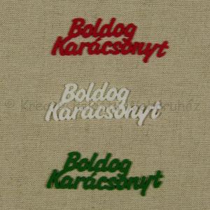 Boldog karácsonyt filcfelirat 3 db/cs