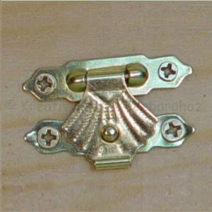 Csatt kagylós 2 x 2,8 cm - arany
