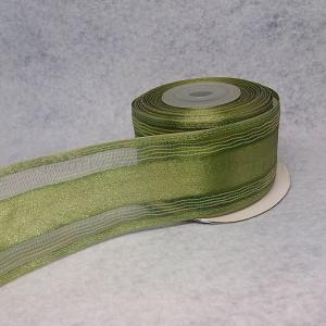 Dekor szalag szatén 4 cm - zöld