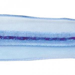 Drótszélű szalag 25 mm - kék