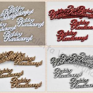 Fa felirat - Boldog Karácsonyt 10 cm  különböző színben