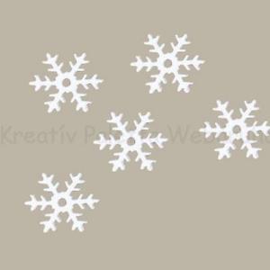 Fa karácsonyi dísz - hókristály 2,5 cm, 5 db