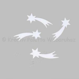 Fa karácsonyi dísz - hullócsillag 4,8 cm 3 db - fehér