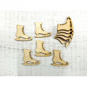 Fafigura - korcsolya 4 cm