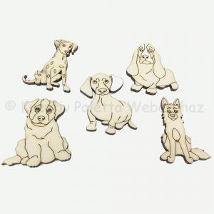 Fafigura - kutyák 5 db