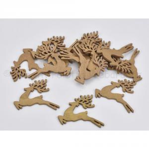 Fafigura - ugrószarvas 5 cm - arany