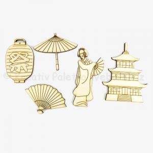 Fafigura - utazás Távol-Kelet 5 db