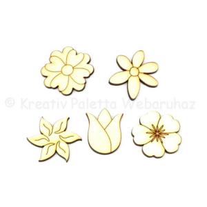 Fafigura - virágok 5 db