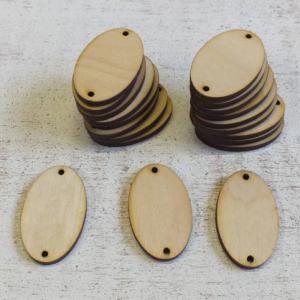 Falap - ovális 2 fúrt lyukkal 4 x 2,5 cm