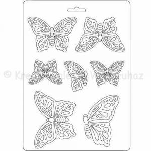 Felületmintázó- textúra lap, A5 - pillangók