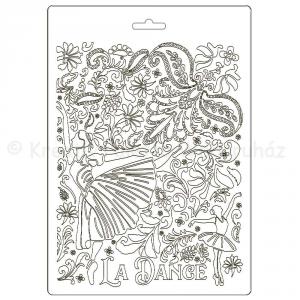 Felületmintázó- textúra lap, A5 - zene, tánc szenvedély