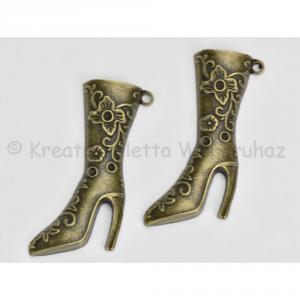 Fém díszítőelem - csizma 3 x 5,5 cm