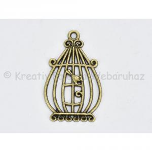 Fém díszítőelem - kalitka 2 x 3,3 cm