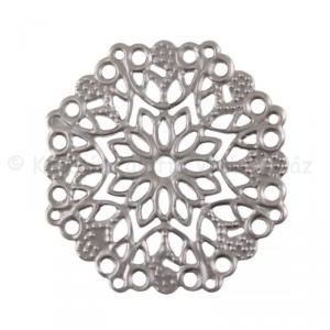 Fém díszítőelem - kerek csipke 4,8 cm