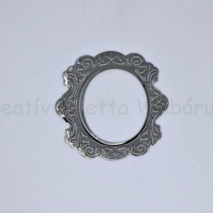 Fém díszítőelem - keret ovális 3,5 x 3,5 cm