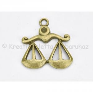 Fém díszítőelem - mérleg 2,4 x 2,6 cm
