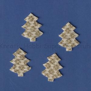 Fenyő filc dekoráció 4 cm,  4 db/cs
