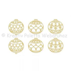 Fényvarázs 6 db-os készlet - karácsonyi gömbök