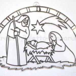 Fényvarázs ablakkép - Betlehem 14 x 10 cm