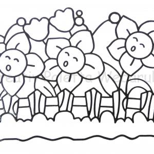 Fényvarázs ablakkép - virágok 16 x 12 cm