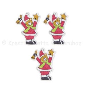 Festett fafigura - karácsonyi macik 3 db