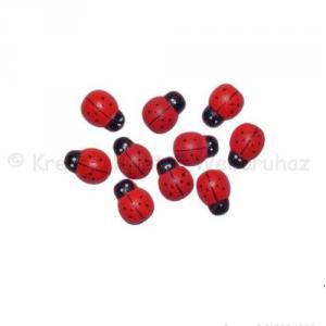 Festett fafigura - katica 13 mm, 10 db