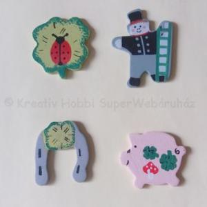 Festett fafigura - szerencsehozó, többféle