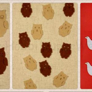 Filcfigura - bagoly, galamb