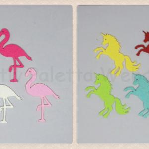 Filcfigura - flamingó, unikornis