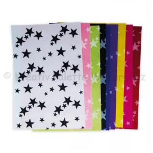 Filclap nyomott mintás A4, 10 szín/cs - csillagos