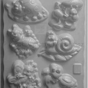 Gipszkiöntő - katica, csiga, pillangó...