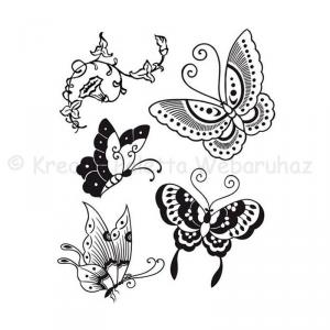 Gumi pecsételő 14 x 18 cm - lepke